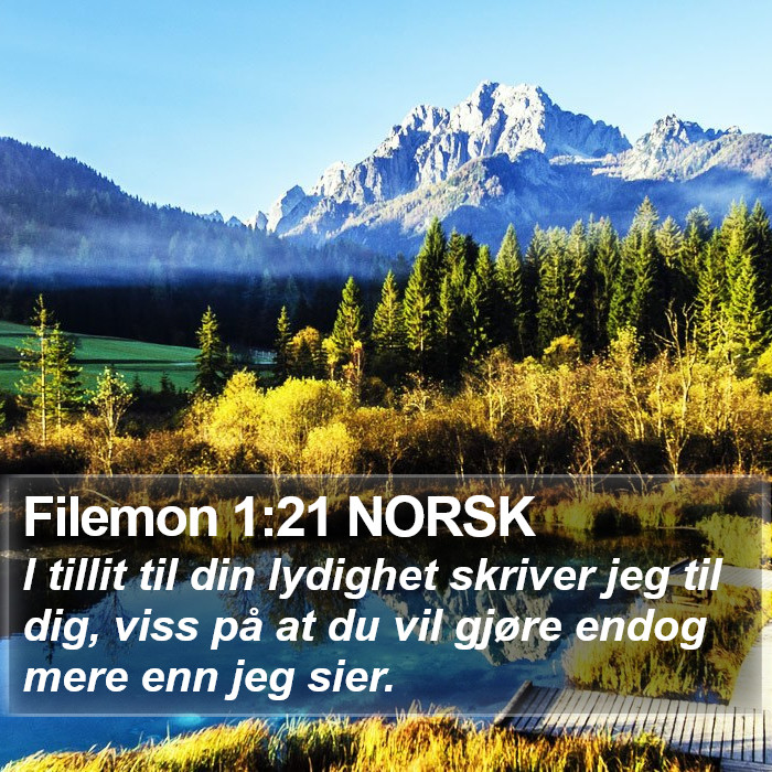 Filemon 1:21 NORSK Bible Study