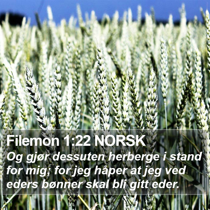 Filemon 1:22 NORSK Bible Study