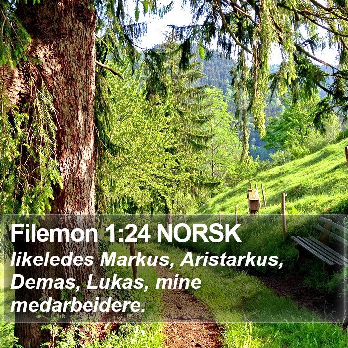 Filemon 1:24 NORSK Bible Study