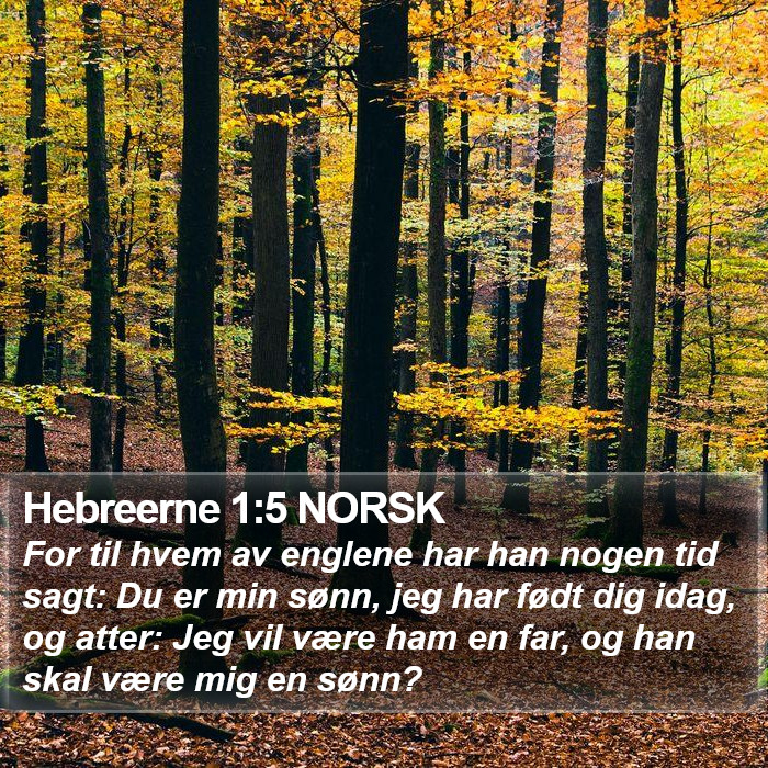 Hebreerne 1:5 NORSK Bible Study