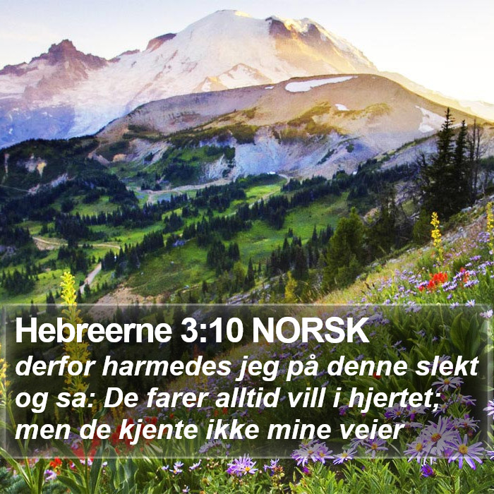 Hebreerne 3:10 NORSK Bible Study