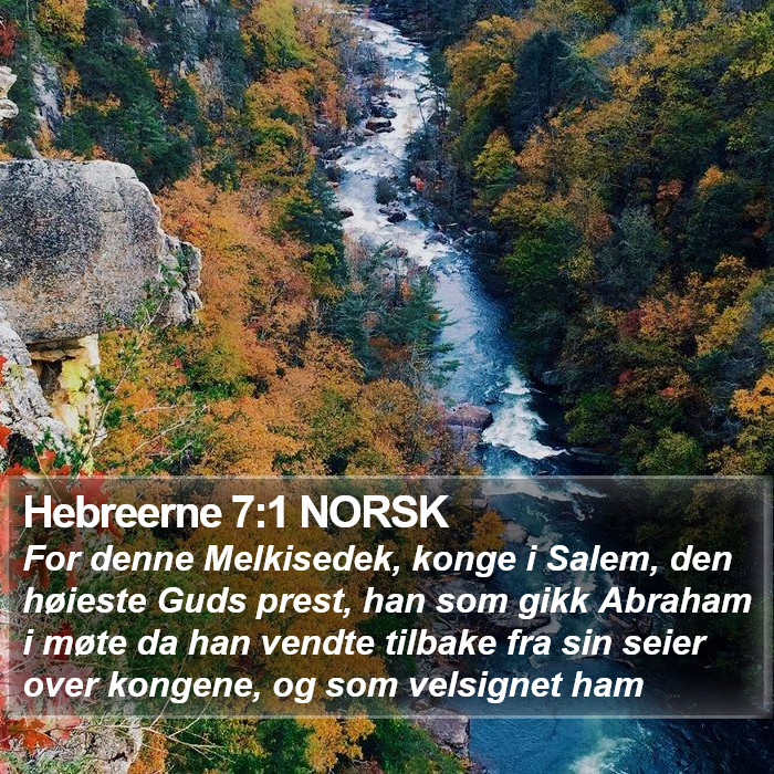 Hebreerne 7:1 NORSK Bible Study