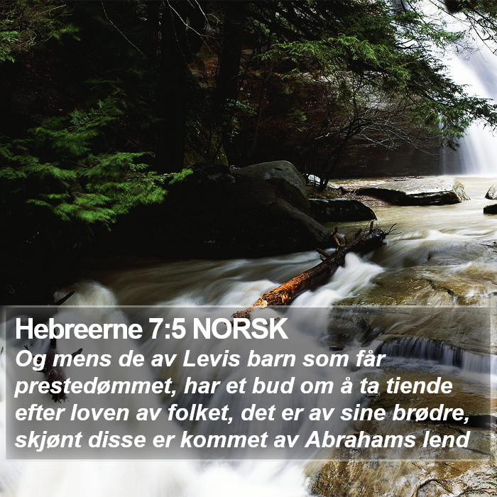 Hebreerne 7:5 NORSK Bible Study