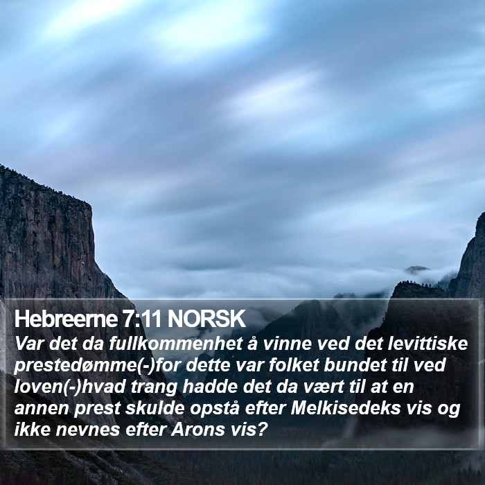 Hebreerne 7:11 NORSK Bible Study