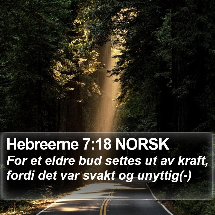 Hebreerne 7:18 NORSK Bible Study