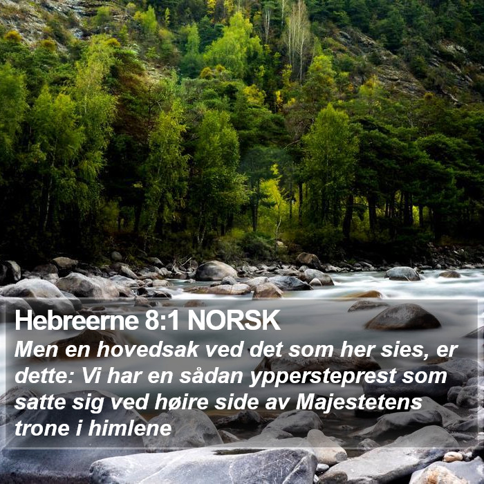 Hebreerne 8:1 NORSK Bible Study