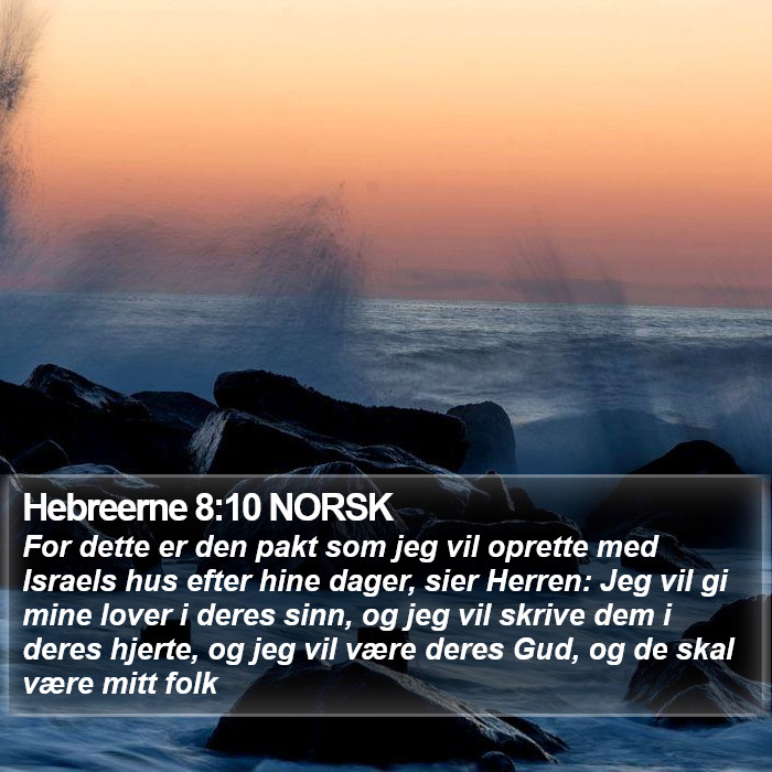 Hebreerne 8:10 NORSK Bible Study