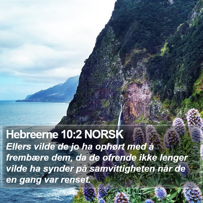 Hebreerne 10:2 NORSK Bible Study