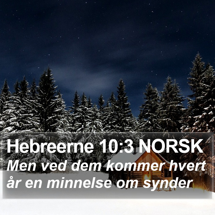 Hebreerne 10:3 NORSK Bible Study