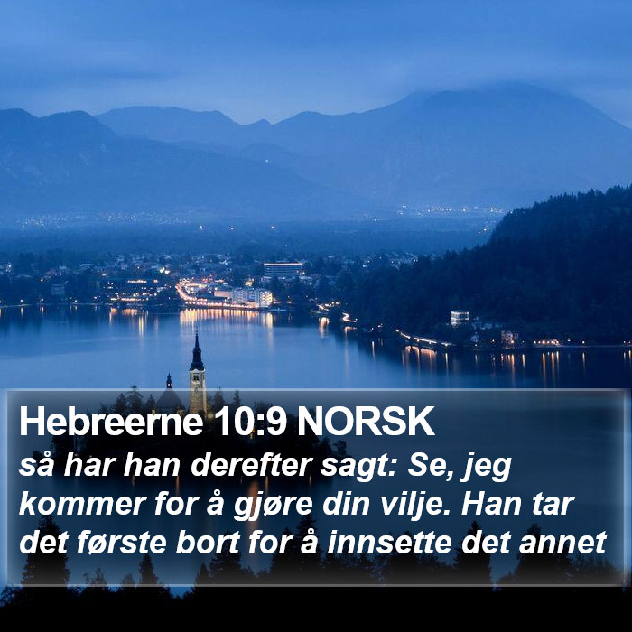 Hebreerne 10:9 NORSK Bible Study