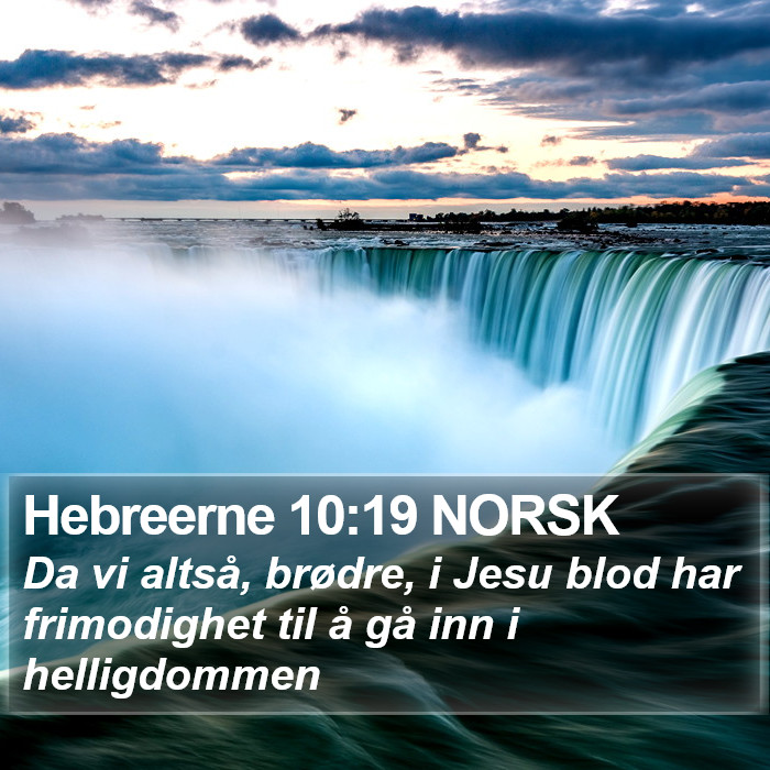 Hebreerne 10:19 NORSK Bible Study