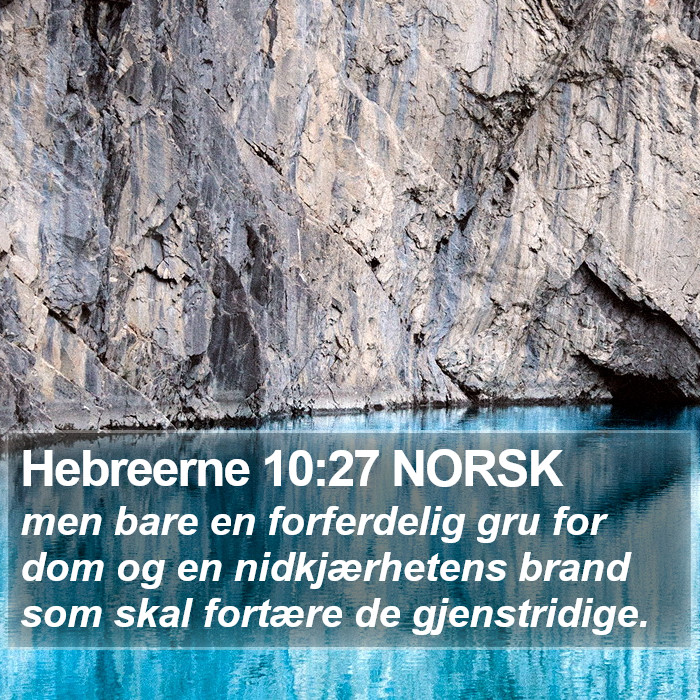 Hebreerne 10:27 NORSK Bible Study