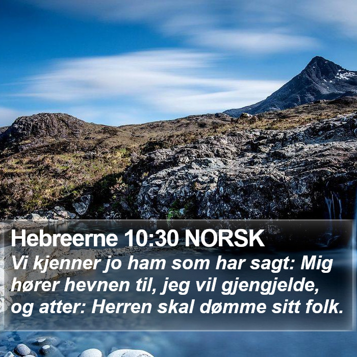 Hebreerne 10:30 NORSK Bible Study