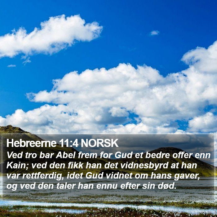 Hebreerne 11:4 NORSK Bible Study