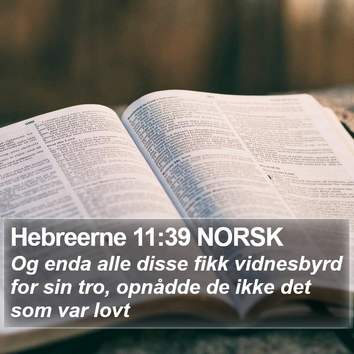 Hebreerne 11:39 NORSK Bible Study