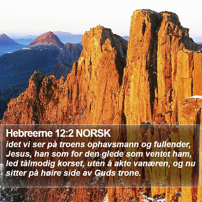 Hebreerne 12:2 NORSK Bible Study