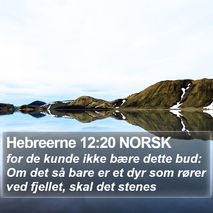 Hebreerne 12:20 NORSK Bible Study