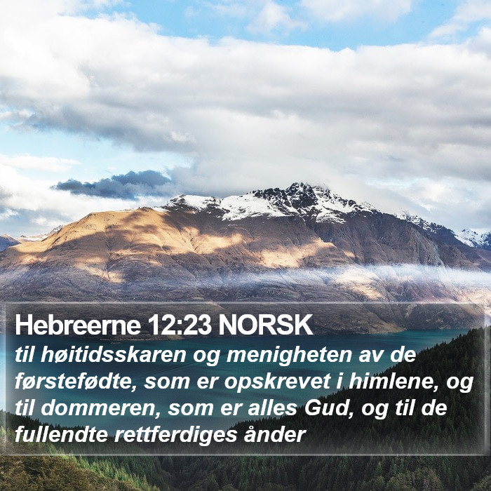 Hebreerne 12:23 NORSK Bible Study