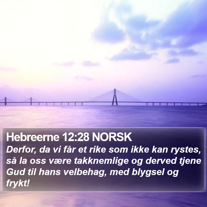 Hebreerne 12:28 NORSK Bible Study