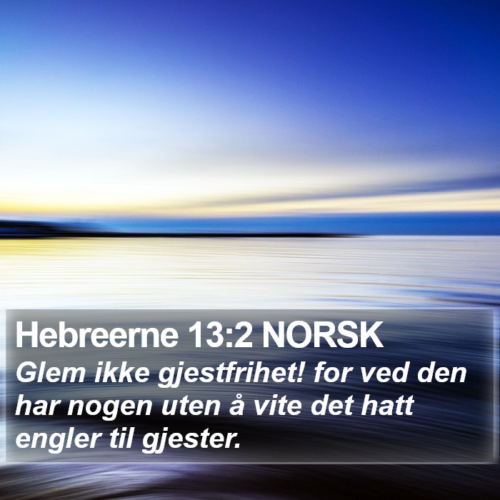 Hebreerne 13:2 NORSK Bible Study