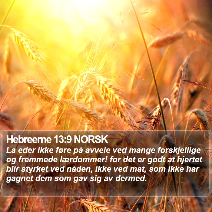 Hebreerne 13:9 NORSK Bible Study