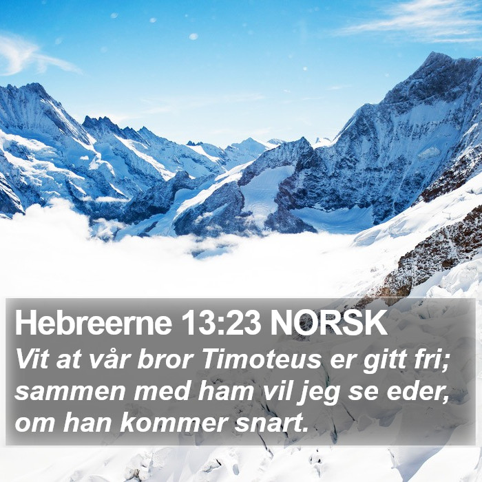 Hebreerne 13:23 NORSK Bible Study