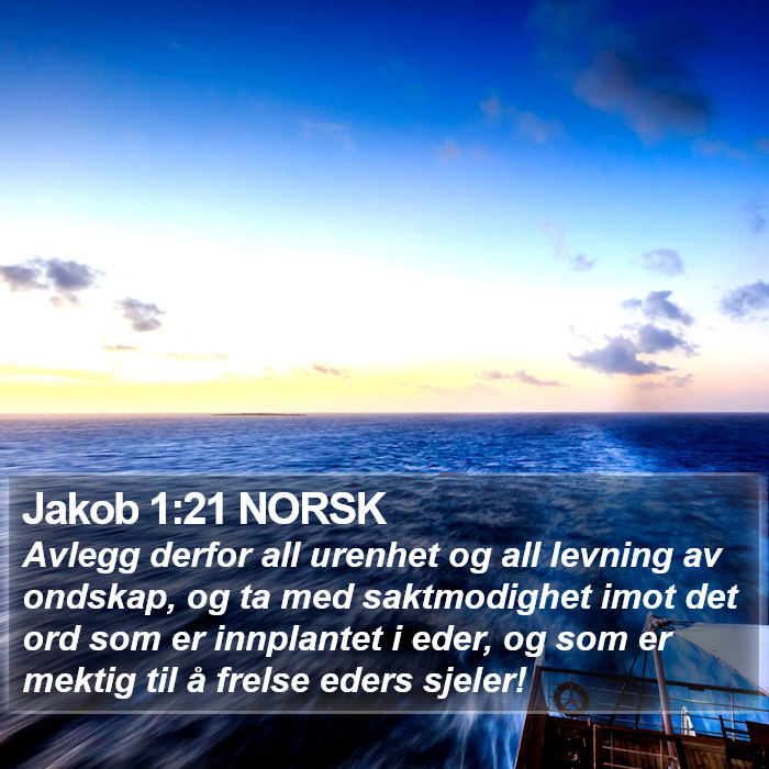 Jakob 1:21 NORSK Bible Study