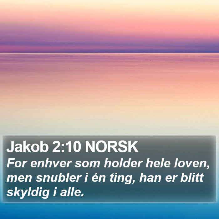 Jakob 2:10 NORSK Bible Study