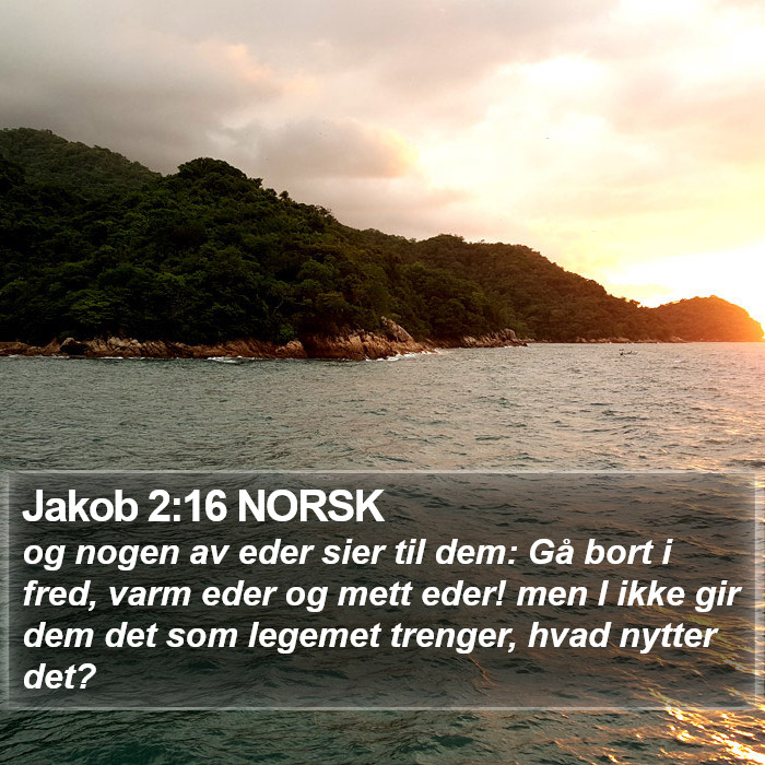 Jakob 2:16 NORSK Bible Study