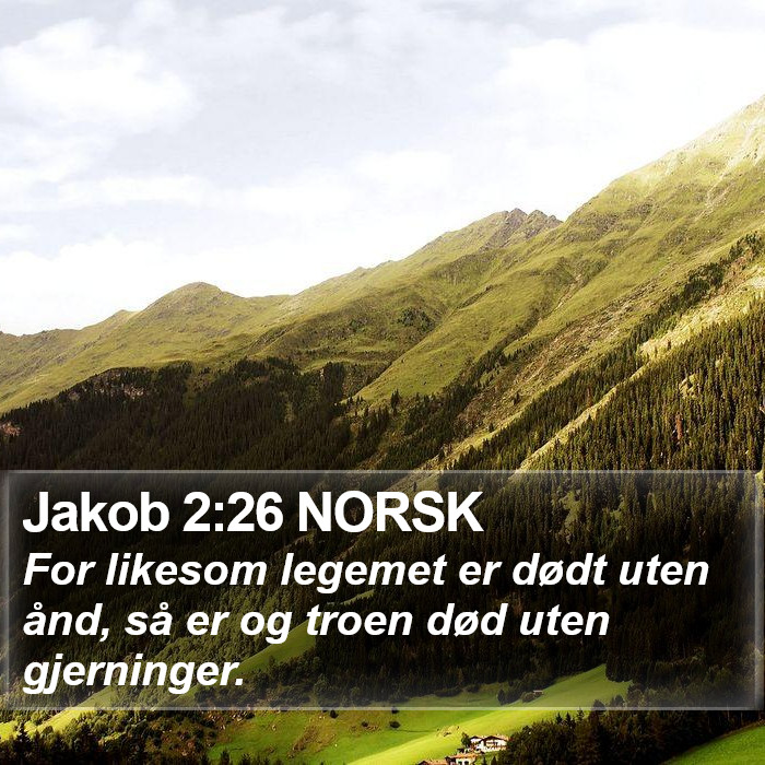 Jakob 2:26 NORSK Bible Study