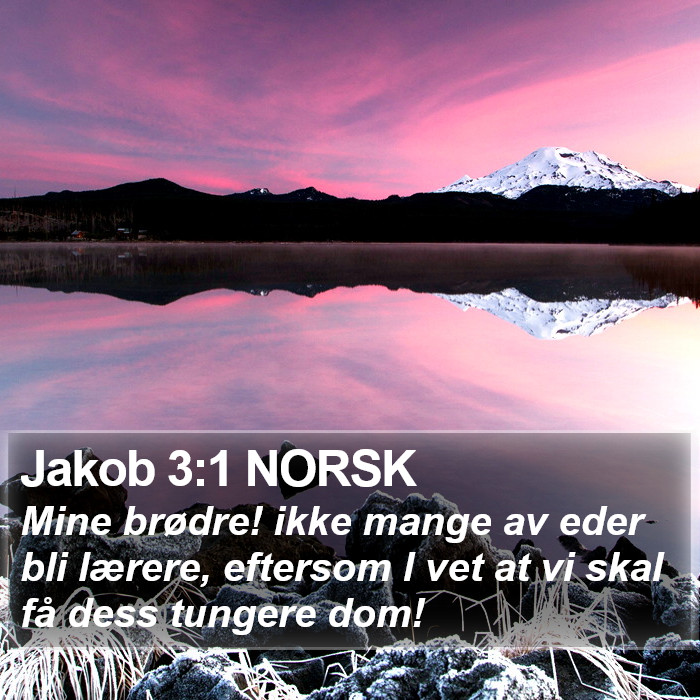 Jakob 3:1 NORSK Bible Study