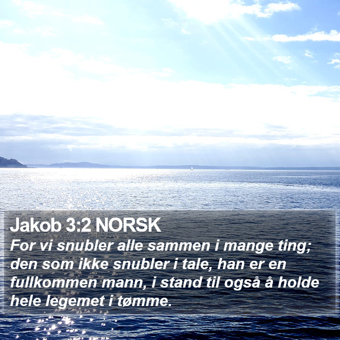 Jakob 3:2 NORSK Bible Study