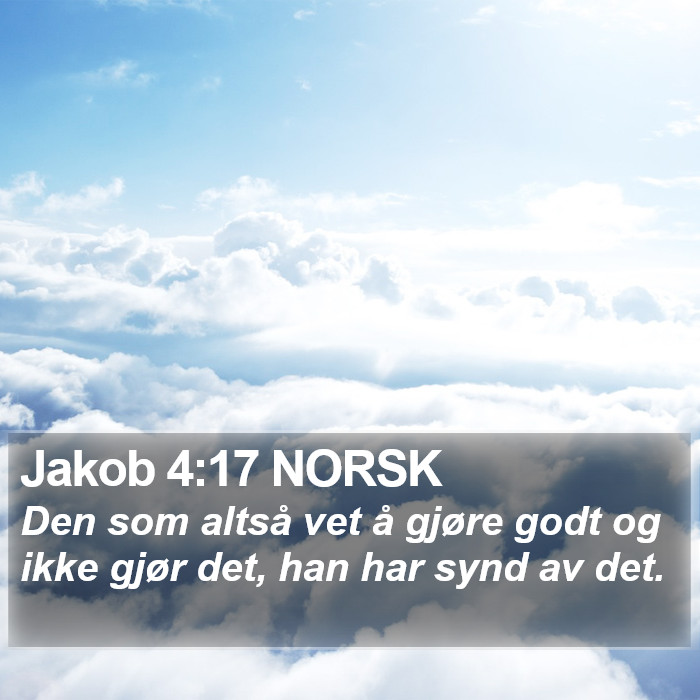 Jakob 4:17 NORSK Bible Study