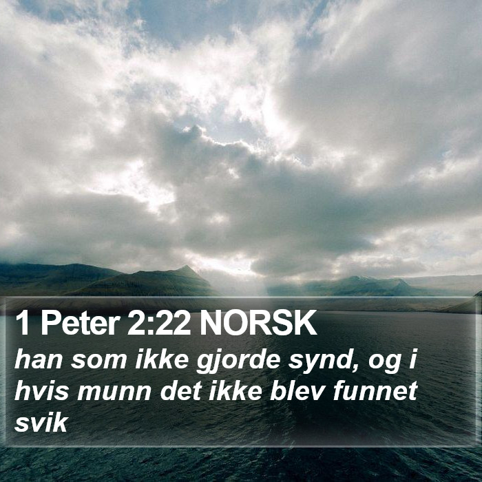 1 Peter 2:22 NORSK Bible Study