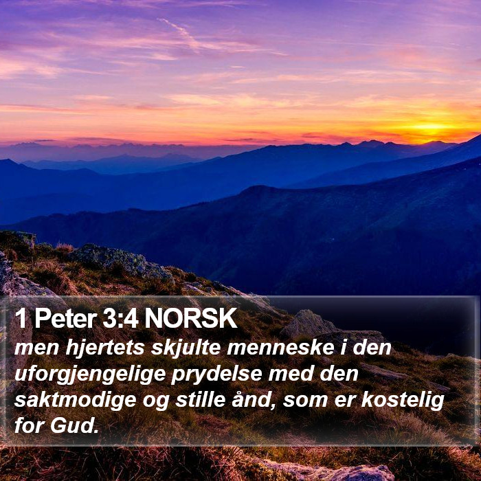 1 Peter 3:4 NORSK Bible Study