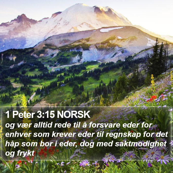 1 Peter 3:15 NORSK Bible Study