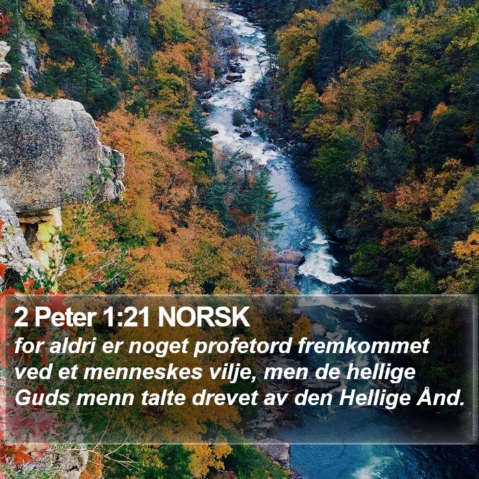 2 Peter 1:21 NORSK Bible Study