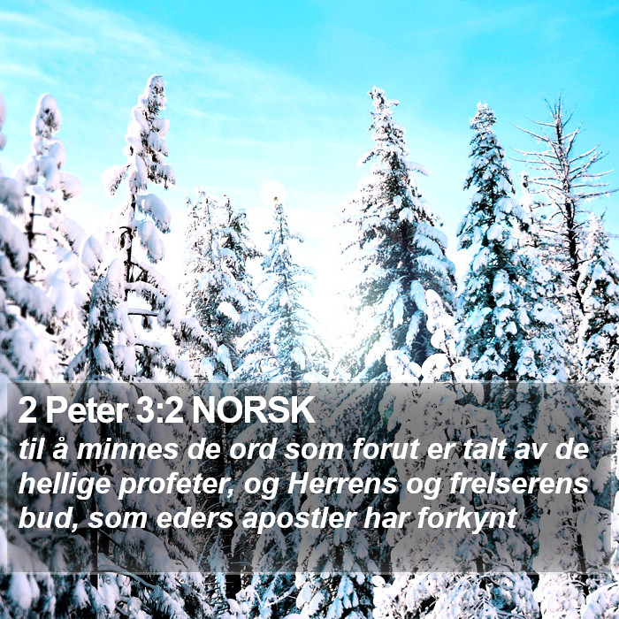 2 Peter 3:2 NORSK Bible Study