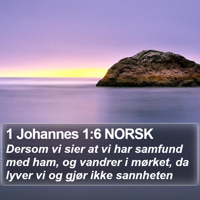 1 Johannes 1:6 NORSK Bible Study