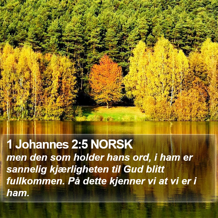 1 Johannes 2:5 NORSK Bible Study