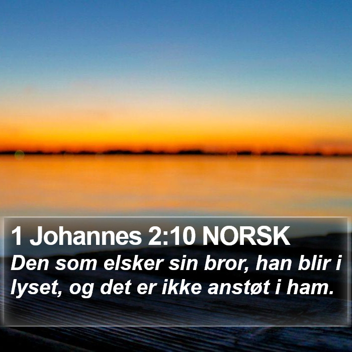 1 Johannes 2:10 NORSK Bible Study