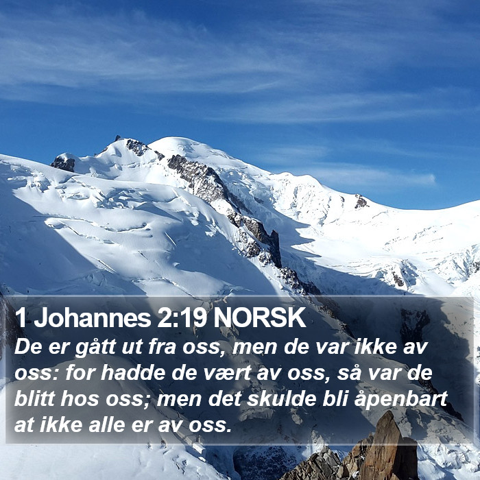 1 Johannes 2:19 NORSK Bible Study