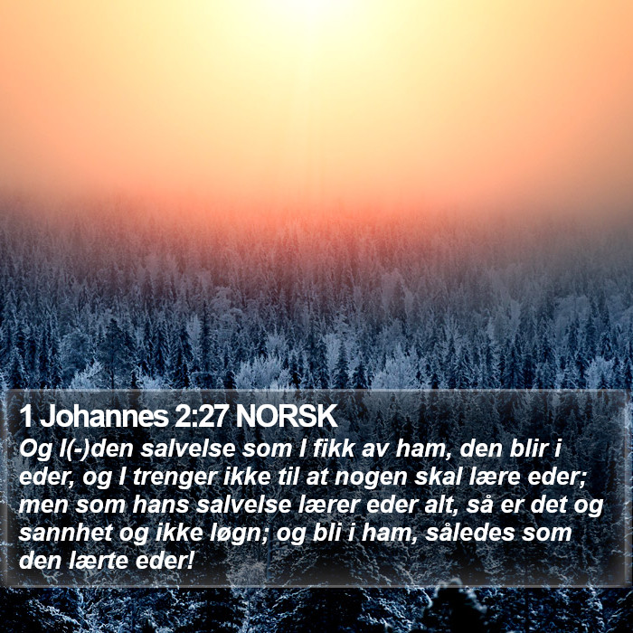 1 Johannes 2:27 NORSK Bible Study