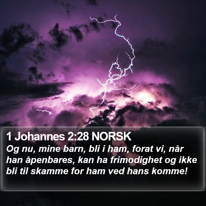 1 Johannes 2:28 NORSK Bible Study