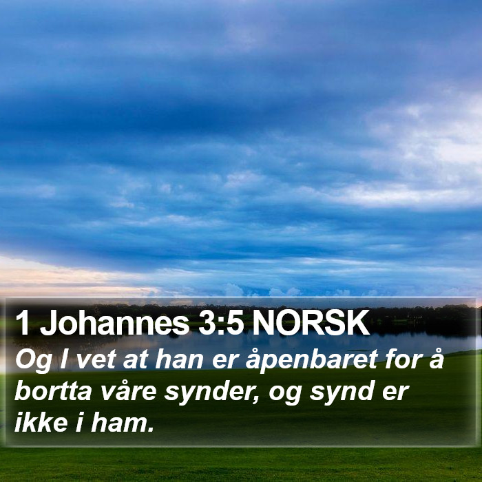 1 Johannes 3:5 NORSK Bible Study