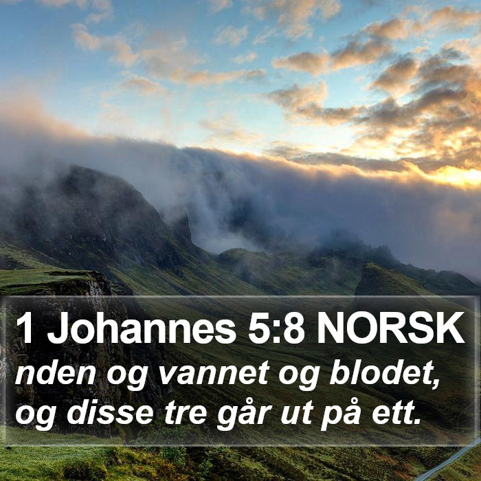 1 Johannes 5:8 NORSK Bible Study