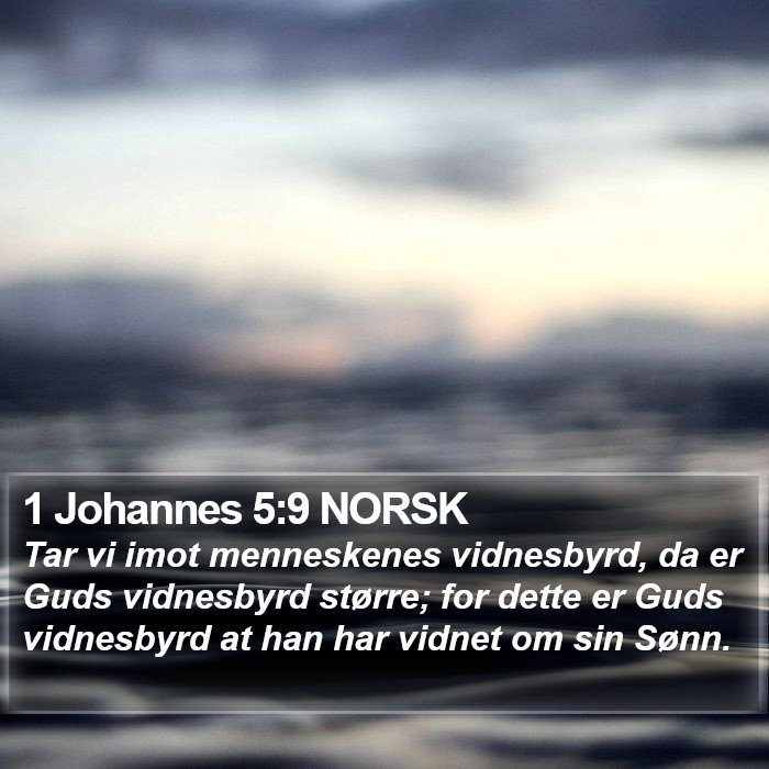 1 Johannes 5:9 NORSK Bible Study