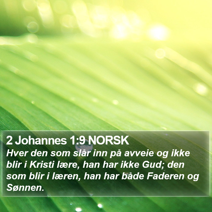 2 Johannes 1:9 NORSK Bible Study