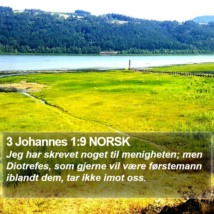 3 Johannes 1:9 NORSK Bible Study