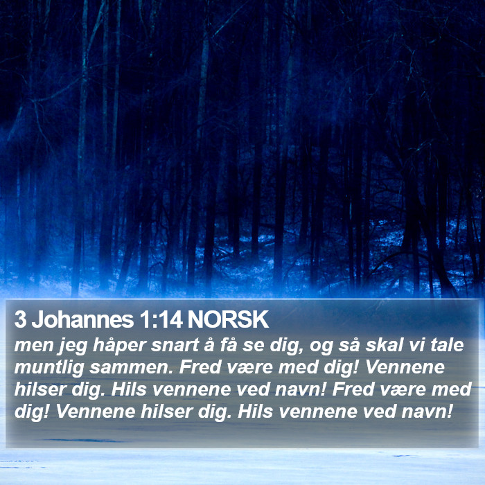 3 Johannes 1:14 NORSK Bible Study